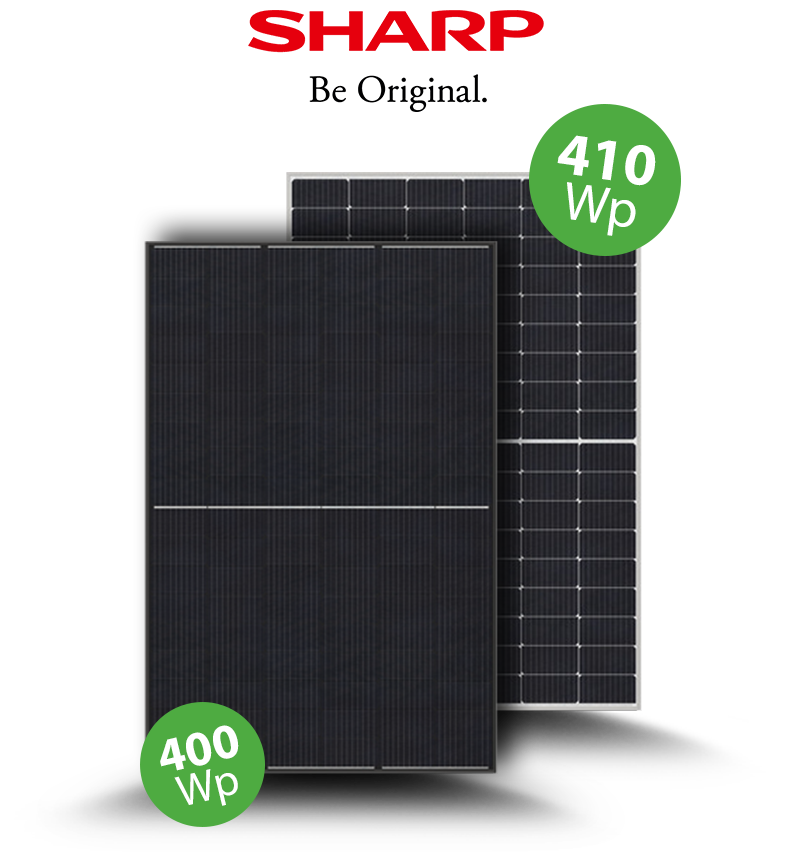 Sharp Photovoltaikmodule 400 Wp und 410 Wp
