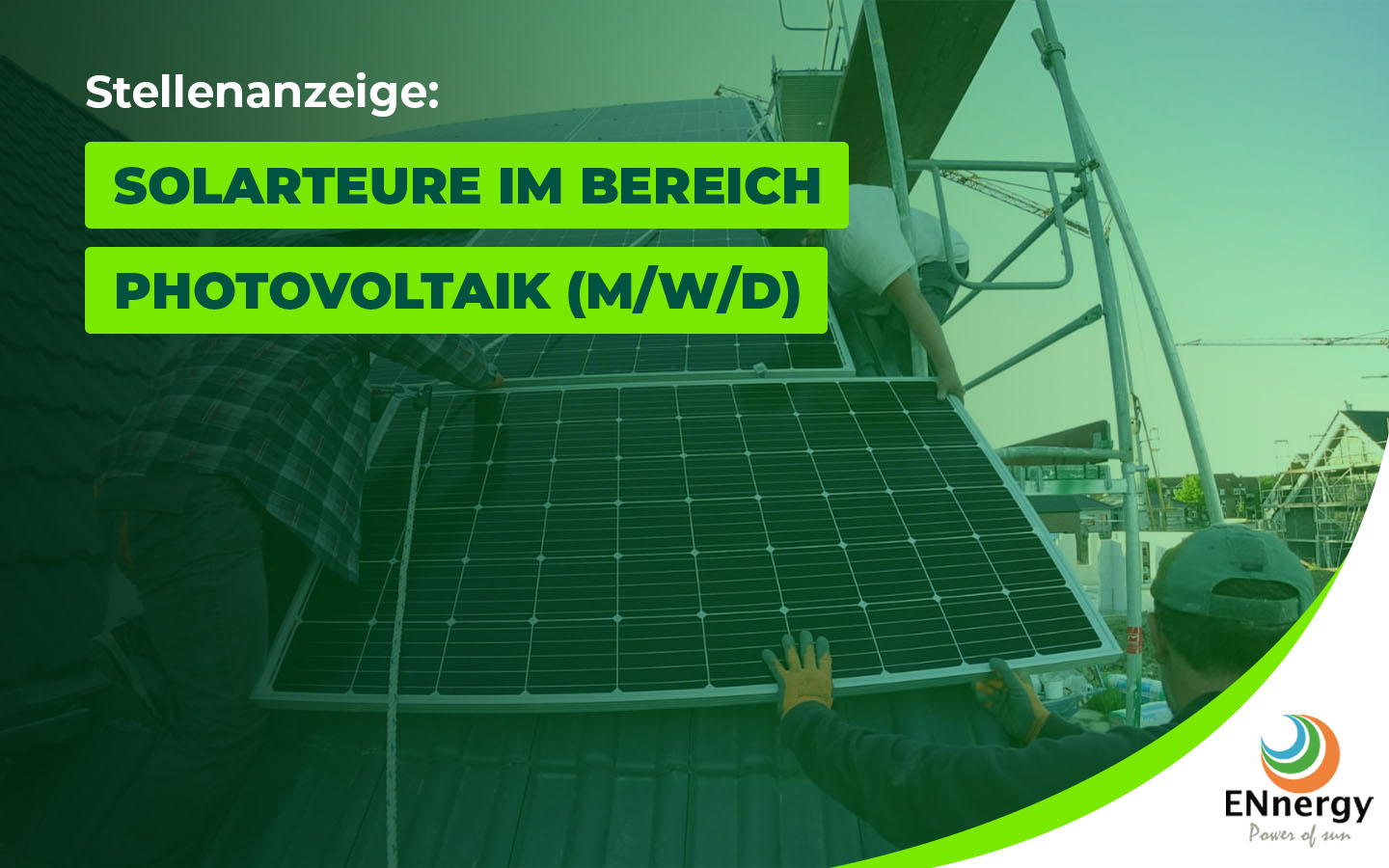 Read more about the article Stellenangebot: Solarteur im Bereich Photovoltaik (m/w/d)