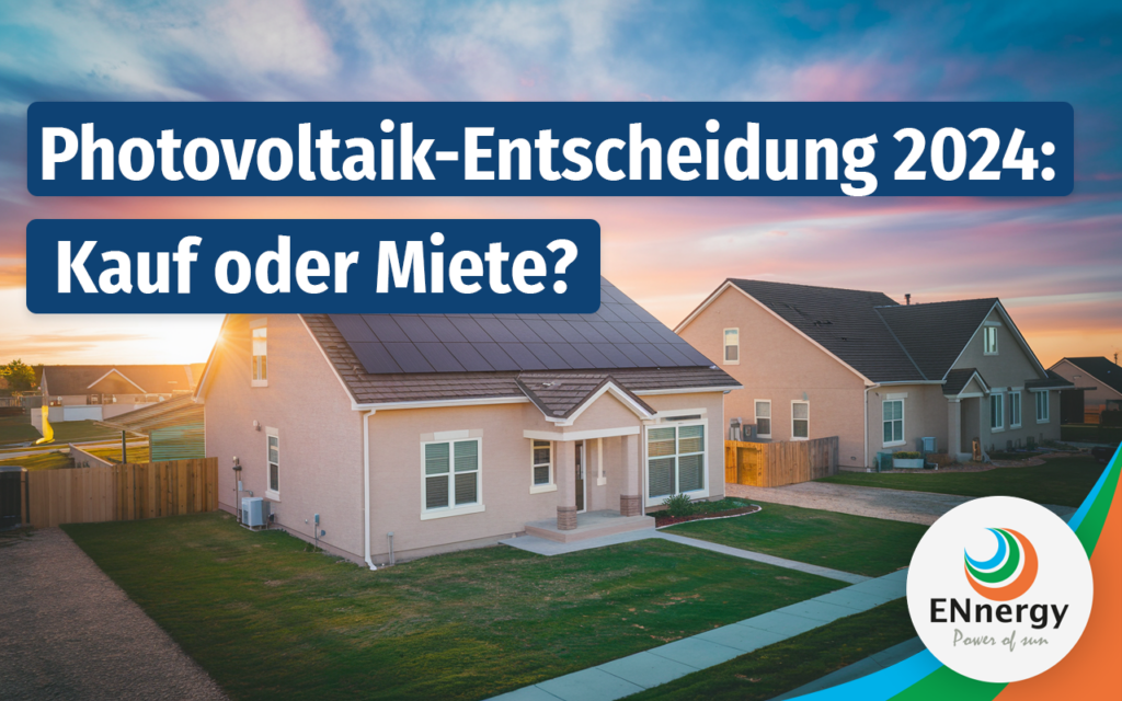 Photovoltaikanlage kaufen oder mieten - Luftbildvergleich zweier Häuser mit unterschiedlichen Solarkonzepten