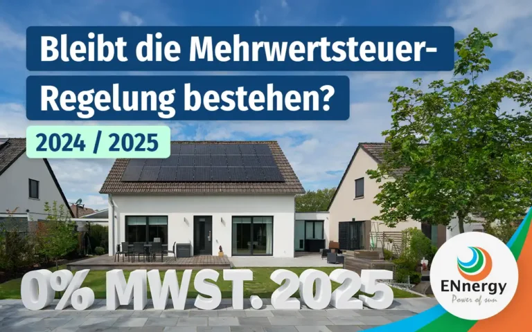 Mehrwertsteuer Photovoltaik 2025: Befreiung bleibt bestehen