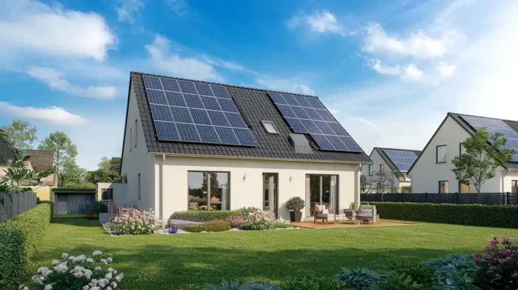 Einfamilienhaus mit einer PV Anlage