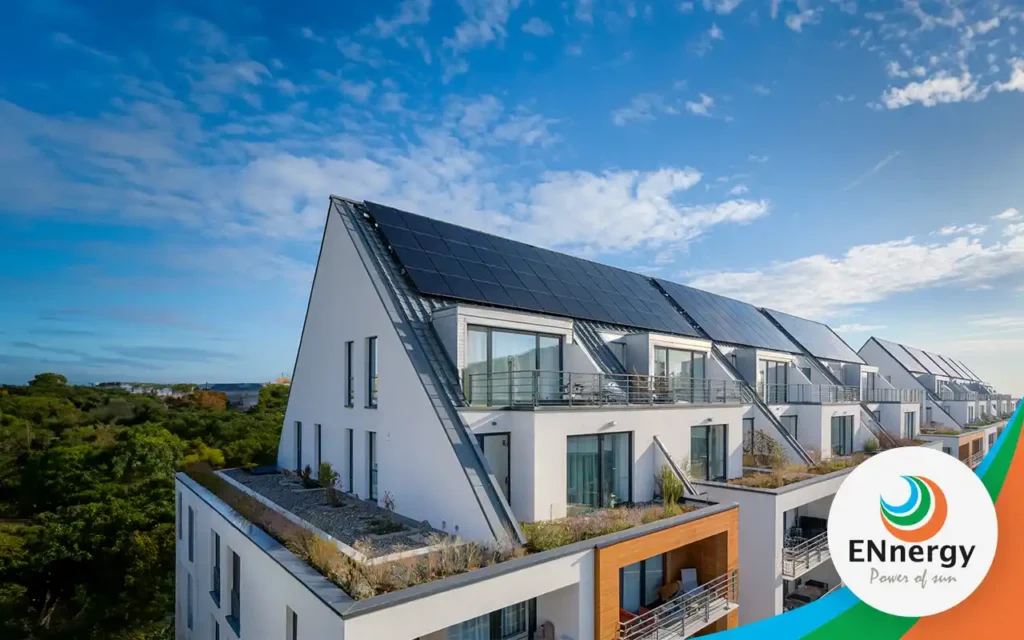 Mehrfamilienhaus mit Photovoltaikanlage auf dem Dach - Steuervorteile für Vermieter 2026